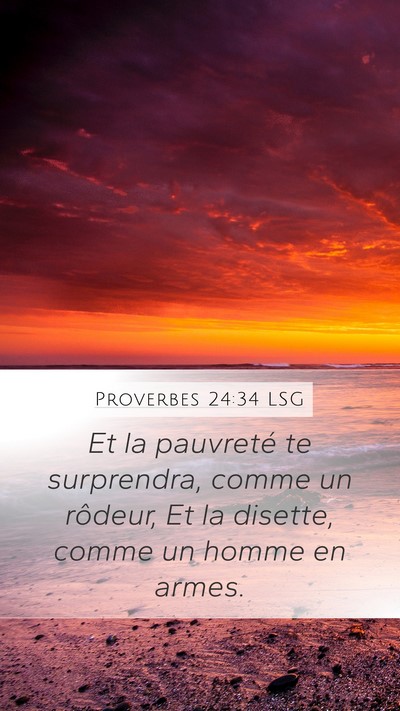 Proverbes 24:34 LSG Bible Verse Image