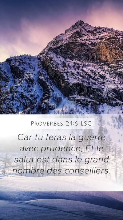 Proverbes 24:6 LSG Bible Verse Image