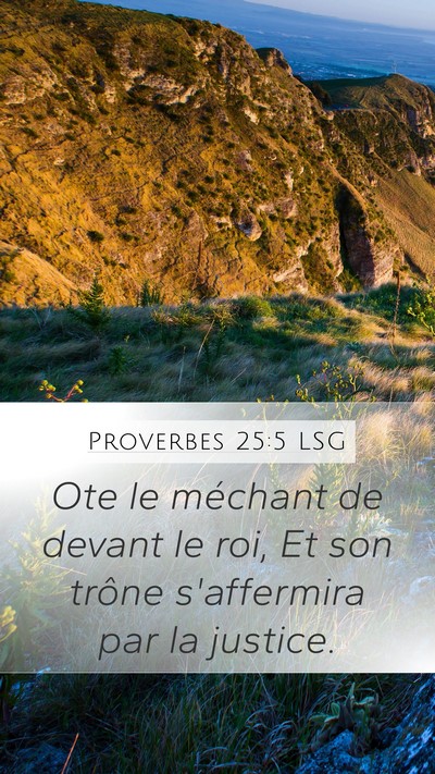Proverbes 25:5 LSG Bible Verse Image