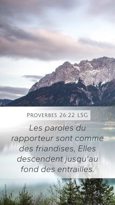 Proverbes 26:22 LSG Bible Verse Image