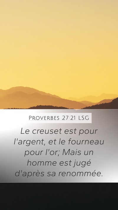 Proverbes 27:21 LSG Bible Verse Image