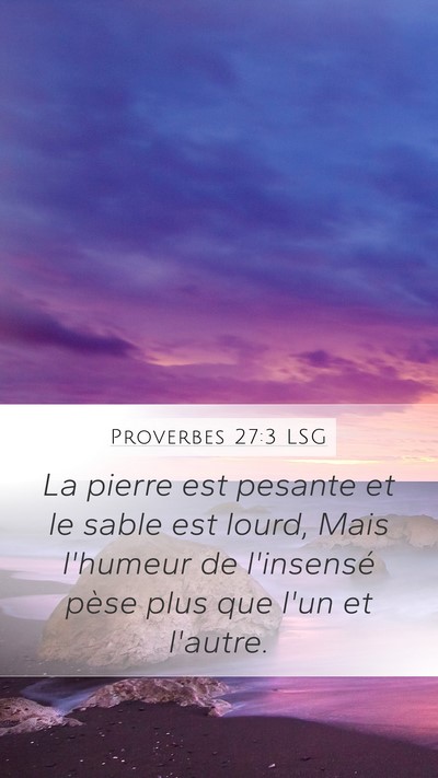 Proverbes 27:3 LSG Bible Verse Image