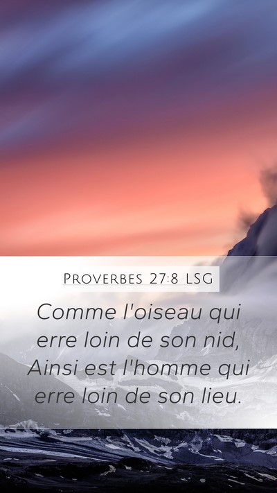Proverbes 27:8 LSG Bible Verse Image