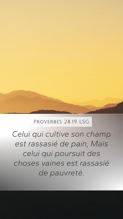 Proverbes 28:19 LSG Bible Verse Image