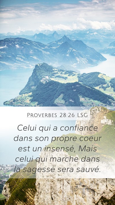 Proverbes 28:26 LSG Bible Verse Image