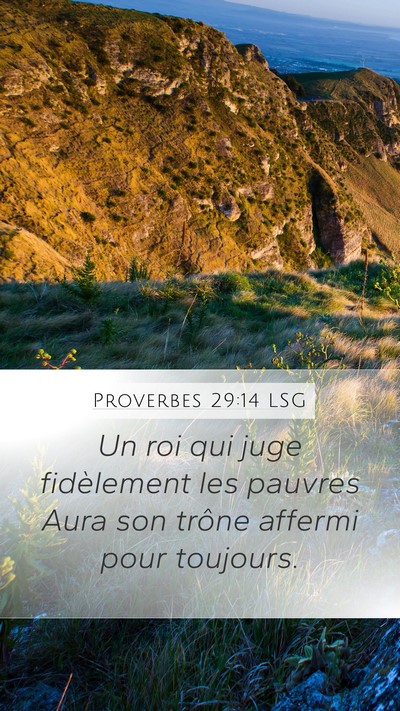 Proverbes 29:14 LSG Bible Verse Image