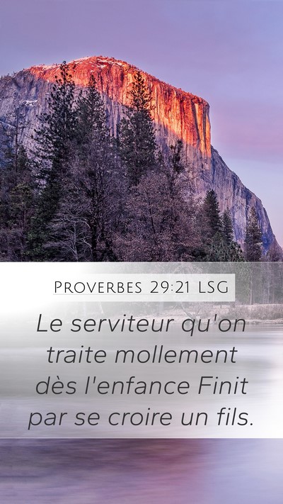Proverbes 29:21 LSG Bible Verse Image