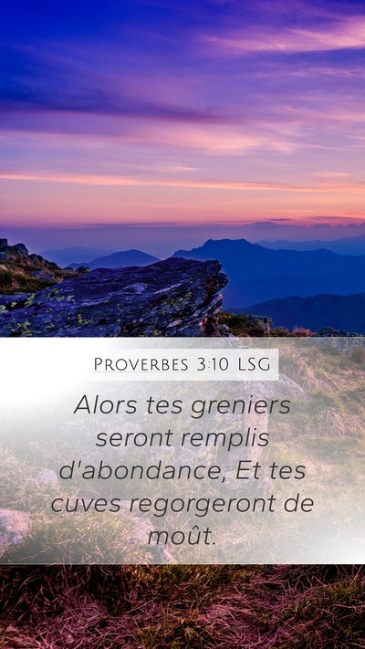 Proverbes 3:10 LSG Bible Verse Image
