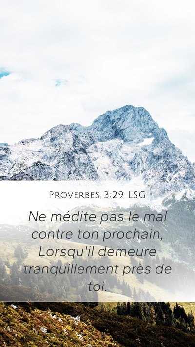 Proverbes 3:29 LSG Bible Verse Image