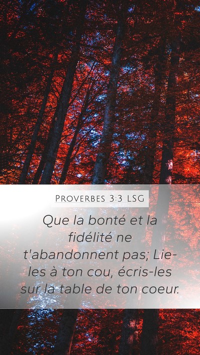 Proverbes 3:3 LSG Bible Verse Image