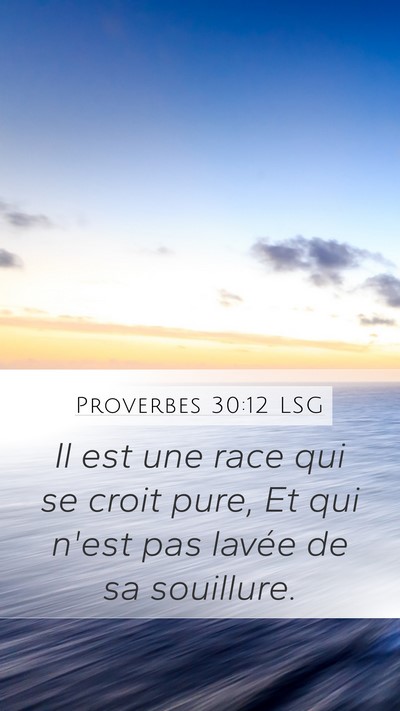 Proverbes 30:12 LSG Bible Verse Image