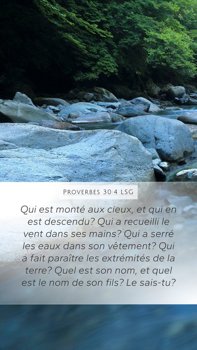 Proverbes 30:4 LSG Bible Verse Image