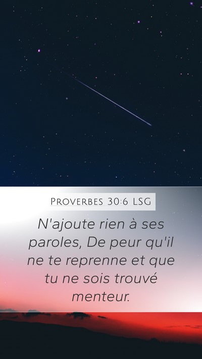 Proverbes 30:6 LSG Bible Verse Image