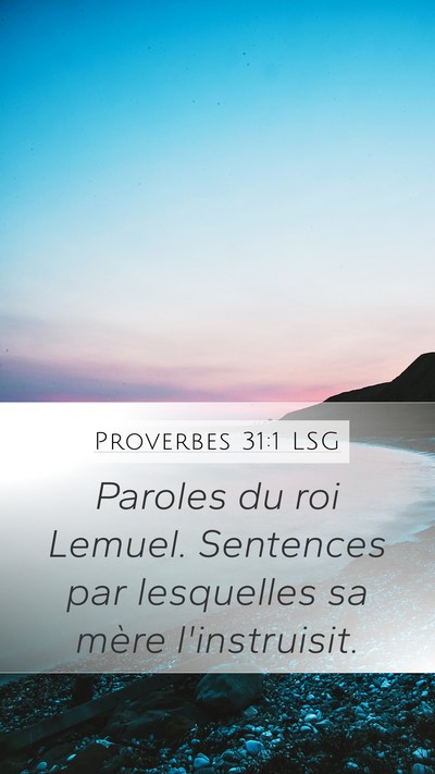 Proverbes 31:1 LSG Bible Verse Image