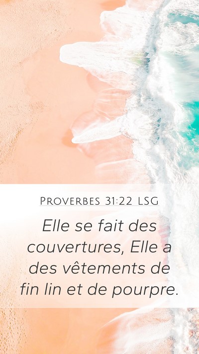 Proverbes 31:22 LSG Bible Verse Image