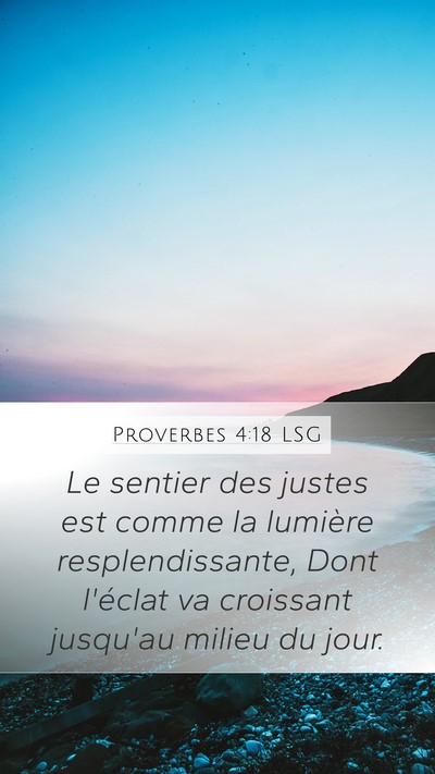 Proverbes 4:18 LSG Bible Verse Image
