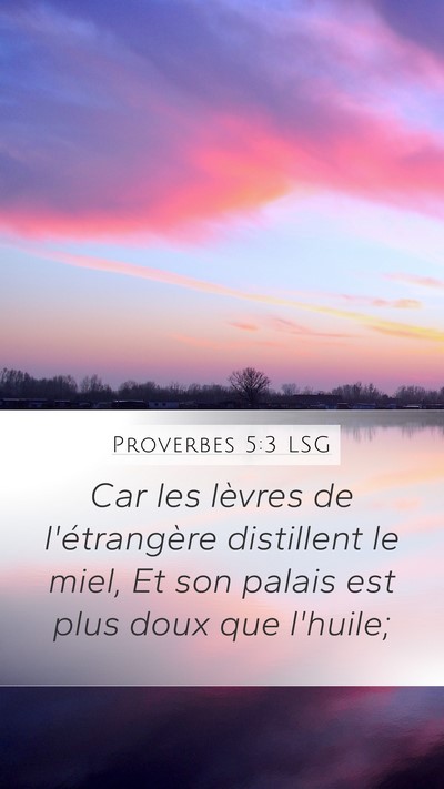 Proverbes 5:3 LSG Bible Verse Image