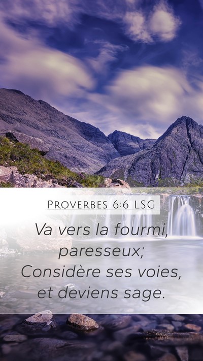 Proverbes 6:6 LSG Bible Verse Image