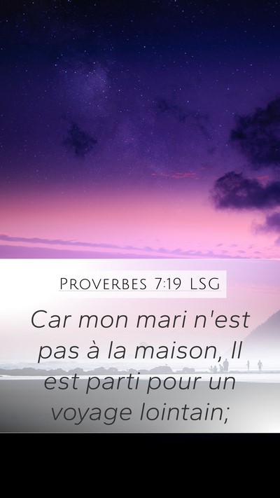 Proverbes 7:19 LSG Bible Verse Image