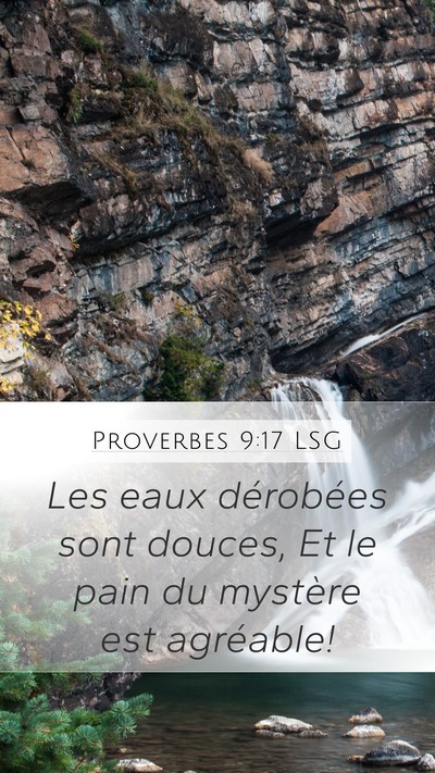 Proverbes 9:17 LSG Bible Verse Image
