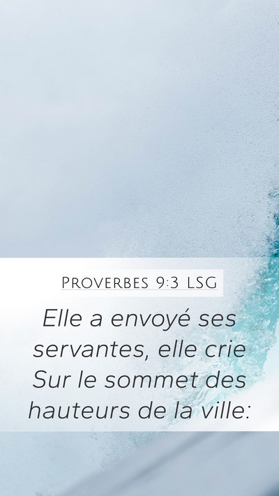 Proverbes 9:3 LSG Bible Verse Image