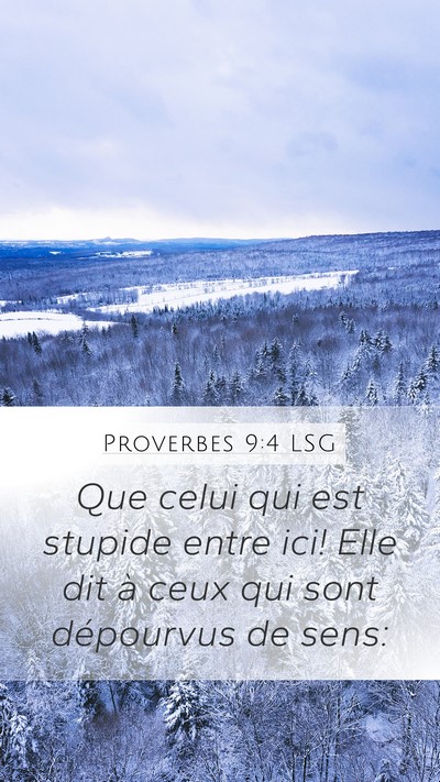 Proverbes 9:4 LSG Bible Verse Image