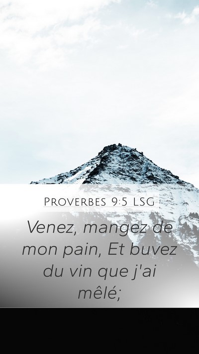 Proverbes 9:5 LSG Bible Verse Image