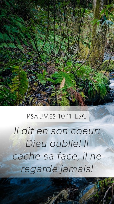 Psaumes 10:11 LSG Bible Verse Image