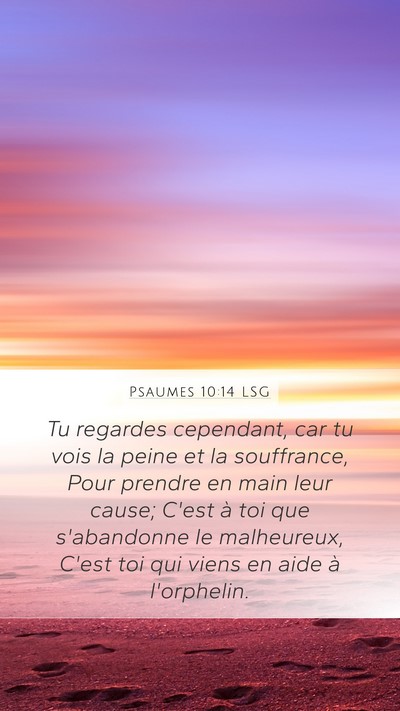 Psaumes 10:14 LSG Bible Verse Image
