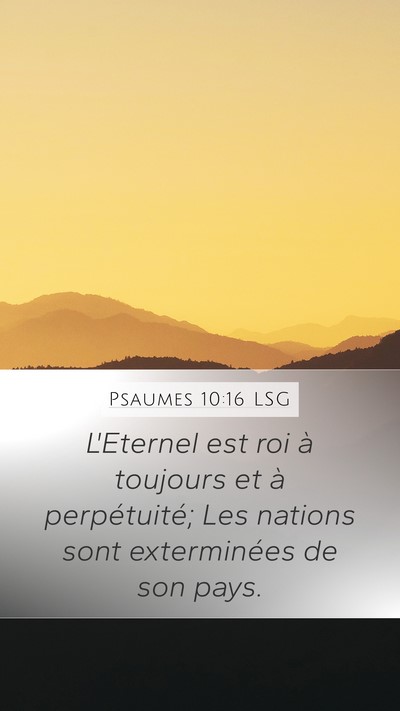 Psaumes 10:16 LSG Bible Verse Image