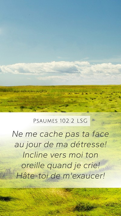Psaumes 102:2 LSG Bible Verse Image
