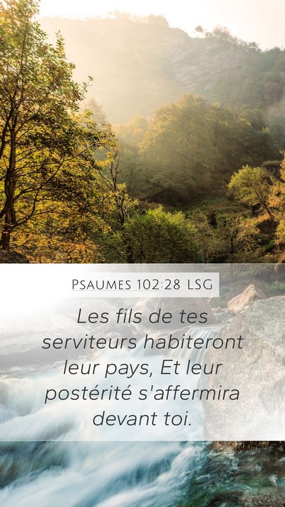 Psaumes 102:28 LSG Bible Verse Image