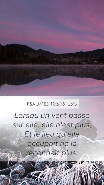 Psaumes 103:16 LSG Bible Verse Image