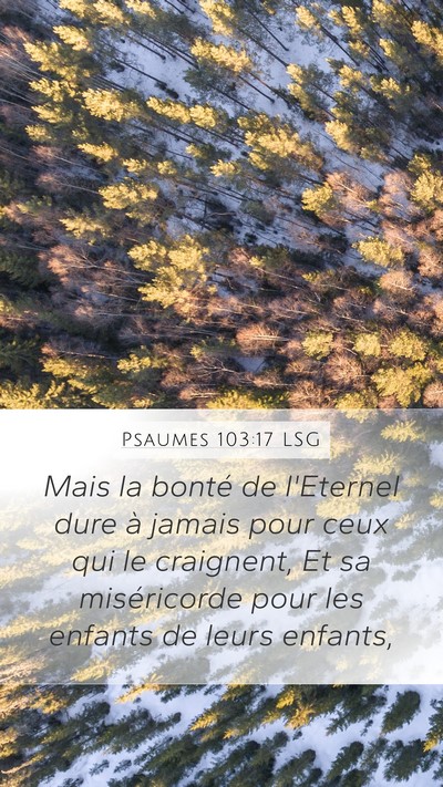 Psaumes 103:17 LSG Bible Verse Image