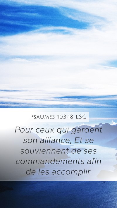 Psaumes 103:18 LSG Bible Verse Image