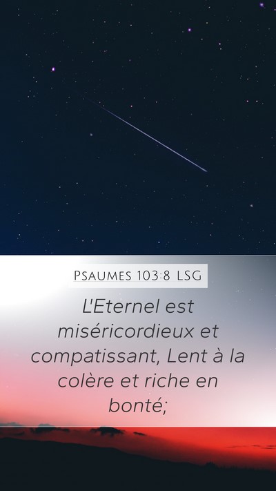 Psaumes 103:8 LSG Bible Verse Image