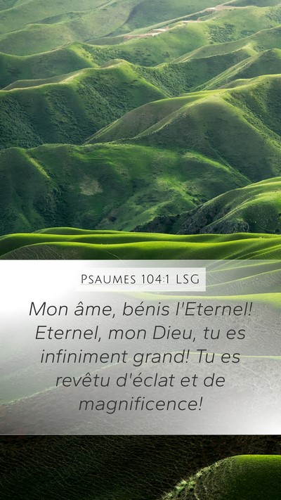 Psaumes 104:1 LSG Bible Verse Image