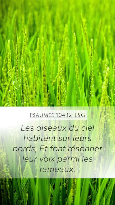 Psaumes 104:12 LSG Bible Verse Image