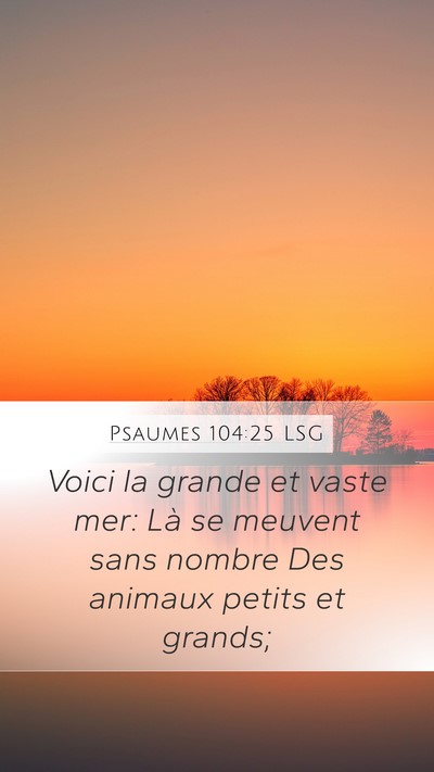 Psaumes 104:25 LSG Bible Verse Image