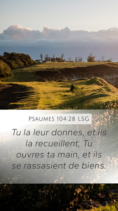 Psaumes 104:28 LSG Bible Verse Image