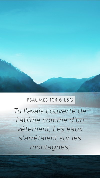 Psaumes 104:6 LSG Bible Verse Image