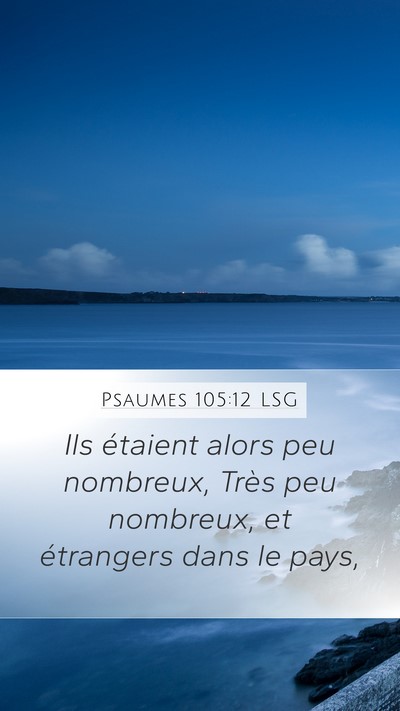 Psaumes 105:12 LSG Bible Verse Image