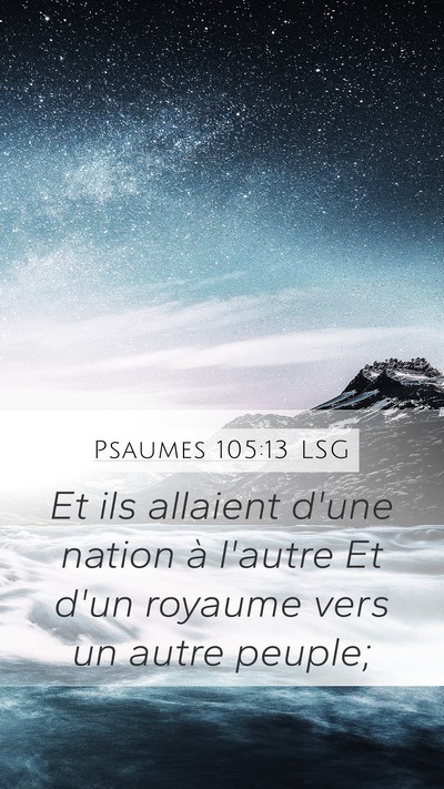 Psaumes 105:13 LSG Bible Verse Image