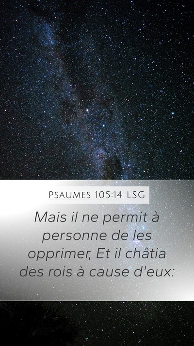 Psaumes 105:14 LSG Bible Verse Image