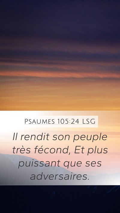 Psaumes 105:24 LSG Bible Verse Image