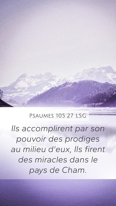 Psaumes 105:27 LSG Bible Verse Image