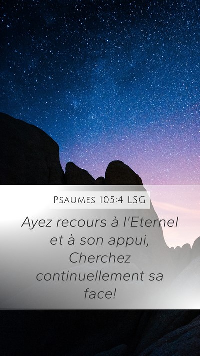 Psaumes 105:4 LSG Bible Verse Image