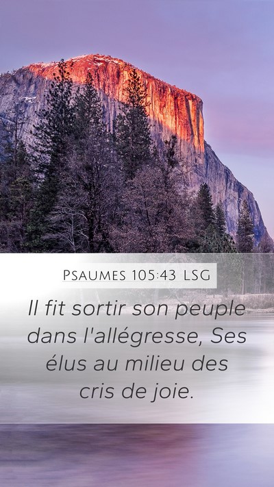 Psaumes 105:43 LSG Bible Verse Image