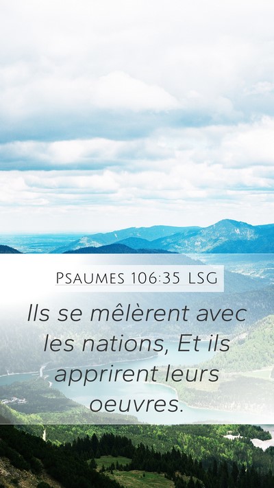 Psaumes 106:35 LSG Bible Verse Image