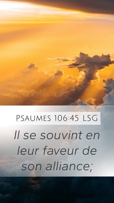 Psaumes 106:45 LSG Bible Verse Image